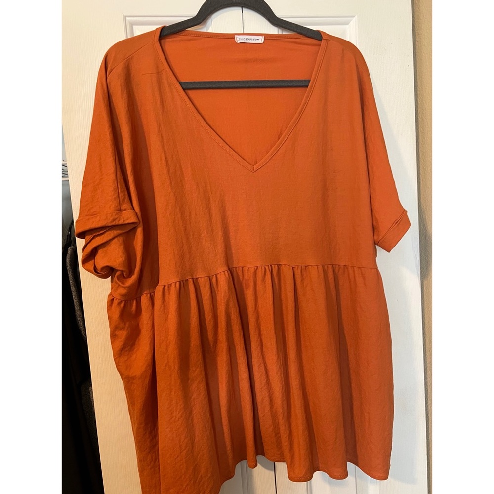 Chic Soul Rustic Orange Blouse 2x